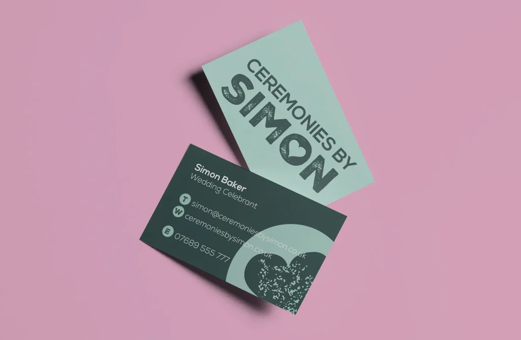 Business card celebrant brand design