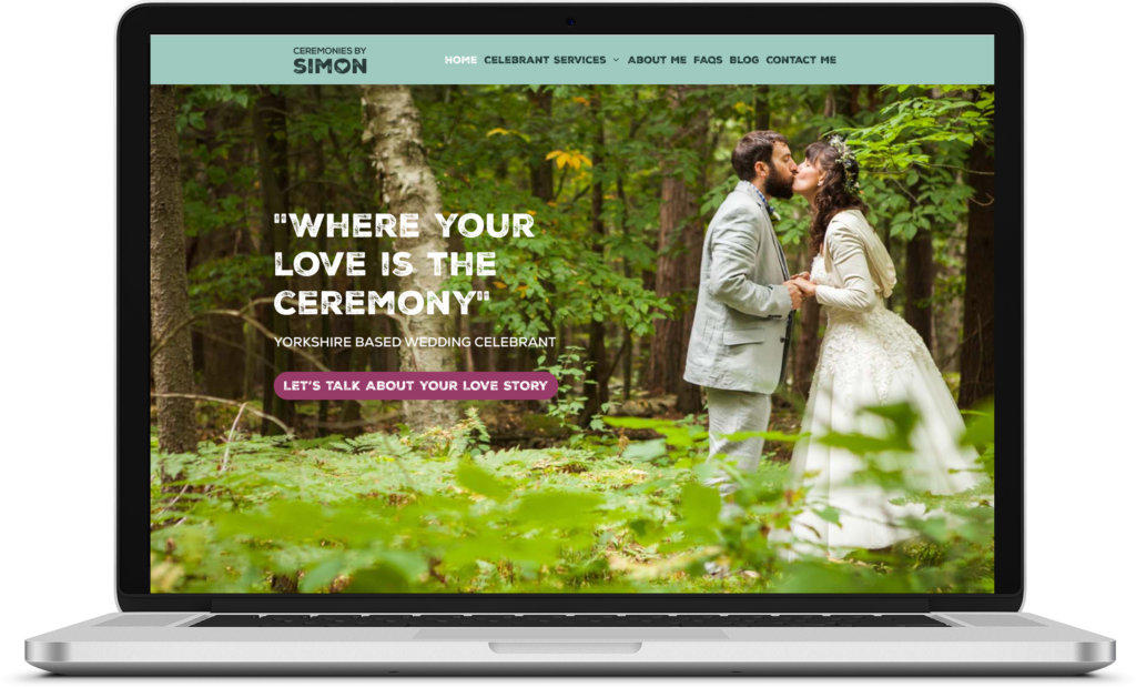 Ceremonies by simon website design
